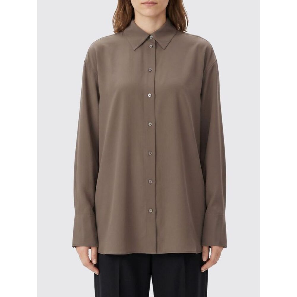Toteme Women Toteme Relaxed Fit Pure Silk Shirt With French Collar